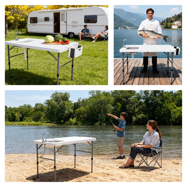 Outdoor folding sink