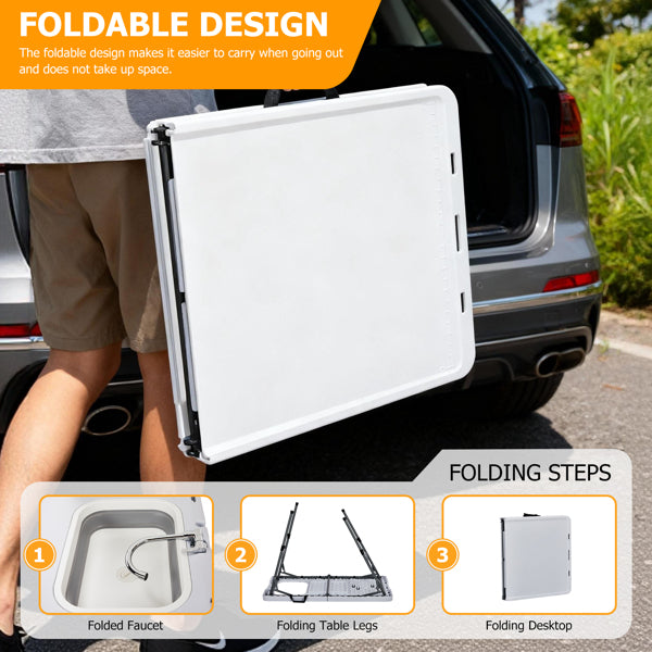 Outdoor folding sink
