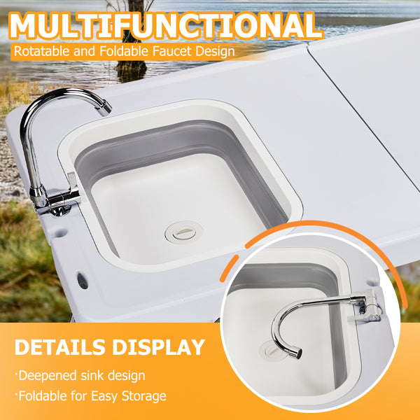 Outdoor folding sink